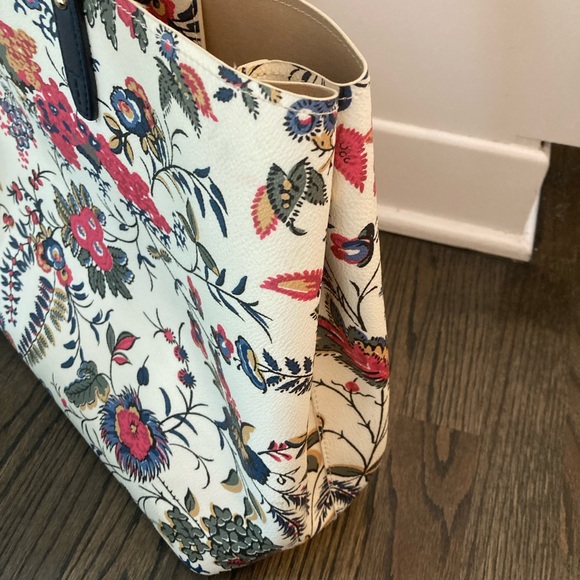 Tory Burch Floral Shoulder Bag - Cream and Multicolor - Picture 5 of 6